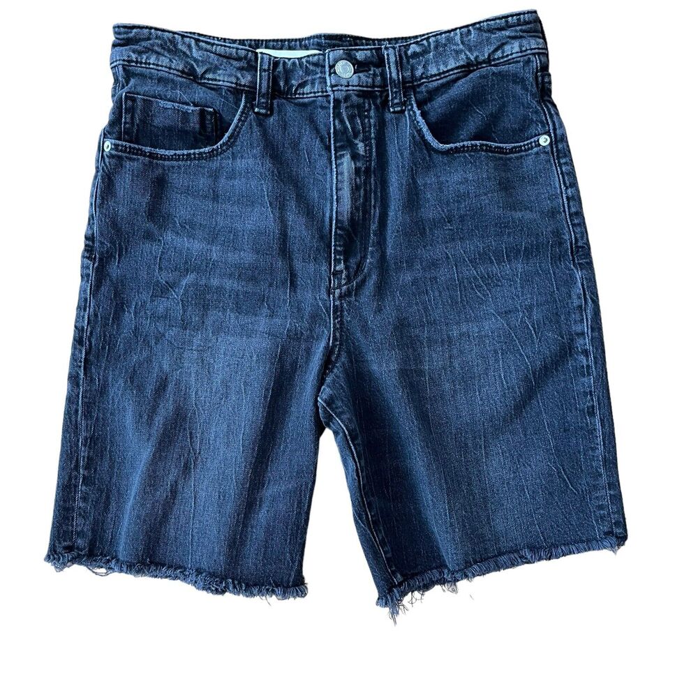 Anthropologie Pilcro Denim Shorts Black Size 29 Cutoff Jeans Womens 8 in inseam